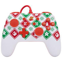 POWER A Wired Controller - Mario Holiday Sweater (Switch), WHITE