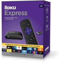 ROKU EXPRESS HD STREAMING MEDIA PLAYER WITH HDMI CABLES & REMOTE, BLACK
