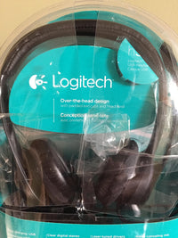 Logitech USB Headset H390, On Ear, 2.3m Wired, In-Line Controls, Black