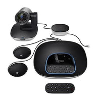 LOGITECH GROUP CONFERENCE CAMERA SYSTEM WITH EXTENSION MICROPHONES, BLACK