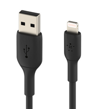 BELKIN CABLE BOOSTCHARGE BRAIDED LIGHTNING TO USB-A 1M- BLACK, BLACK