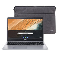 Acer Chromebook 315 15.6"HD,4GB,32GB EMC,Protective sleeve,Chrome Os, Silver