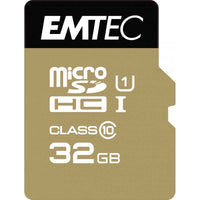 EMTEC MICRO-SDHC 32GB CLASS 10 GOLD PLUS CLASS 10 UHS-I U1, GOLD
