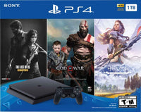 SONY PLAYSTATION 4, 1TB, WIRELESS CONTROLLER, FULL GAME(GOD OF WAR,THE LAST OF US,HORIZON ZERODOWN)