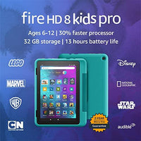 AMAZON FIRE HD 8 KIDS PRO TABLET, 8" HD DISPLAY, 32 GB, AGE 6-12, HELLO TEAL