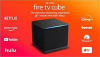 AMAZON FIRE TV CUBE 3RD GEN STREAMING MEDIA PLAYER WITH 4K ULTRA HD WI-FI 6E AND ALEXA VOICE REMOTE