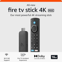AMAZON FIRE TV STICK 4K MAX STREAMING DEVICE, SUPPORTS WI-FI 6E, AMBIENT EXPERIENCE, FREE & LIVE TV