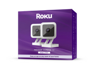 ROKU SMART HOME INDOOR CAMERA SE (2PACK) WIFICONNECTED WITH MOTION & SOUND DETECTION, WHITE