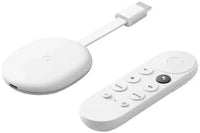 Google Chromecast 4, 4K, with google TV, Snow, US