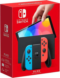 NINTENDO SWITCH  OLED MODEL NEON BLUE/NEON RED JAPANESE SPECS, BLUE/RED