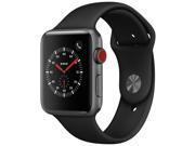 APPLE WATCH SERIES 3 42MM GPSCELLULAR W/  SPORT BAND  SPACE GRAY (REFURBISHED), BLACK