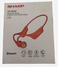 SHARP WIRELESS BONE CONDUCTION HEADPHONES, RED