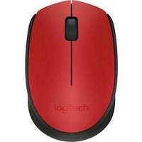 LOGITECH M170 MOUSE OPTICAL WIRELESS  RADIO FREQUENCY, RED