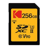 KODAK SD CARD UHS-II U3 V90 256GB, YELLOW