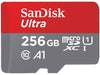 SANDISK 256GB MICRO-SD + SD ADP.120MB/S, RED
