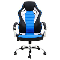Nibio Rookie Blue PU Gaming Seat with Chrome Base